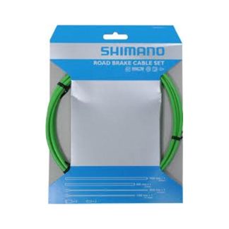 Shimano - Bremsekabel sæt PTFE grøn til Racer/Sportscykler