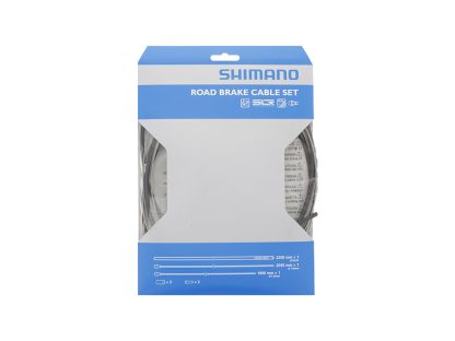 Shimano Bremsekabelsæt - Road Rustfri - For-og bagbremsekabel komplet - Sort
