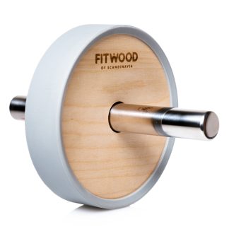 FitWood KIVI Ab Wheel - Træ / Rustfri Stål Håndtag / Grå Ring