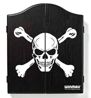 Winmau Black dødningehoved dartskab