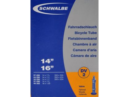 Schwalbe slange 14 x 1. 3/8 med almindelig ventil DV2