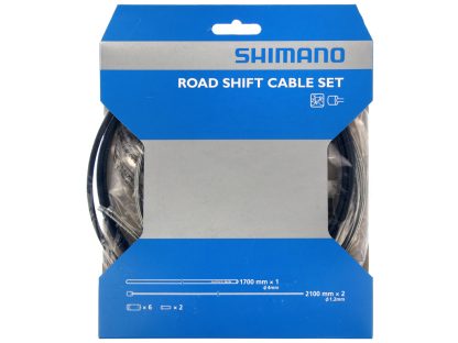 Shimano - Gearkabel sæt til landevej - 170cm yderkabel sort - 2100mm gearwire