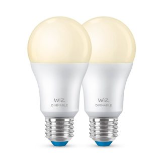 WiZ Dimmable White Wi-Fi A60 E27 ? 2 Pack