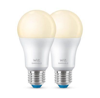 WiZ Dimmable White Wi-Fi A60 E27 ? 2 Pack
