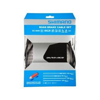 Shimano Dura Ace Bremsekabelsæt - Road Polymer - For-og bagbremsekabel komplet - Sort