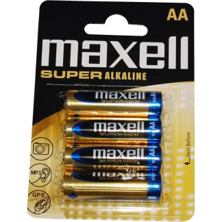 Maxell - Batteri - AA/LR06 Alkaline S - 4 stk