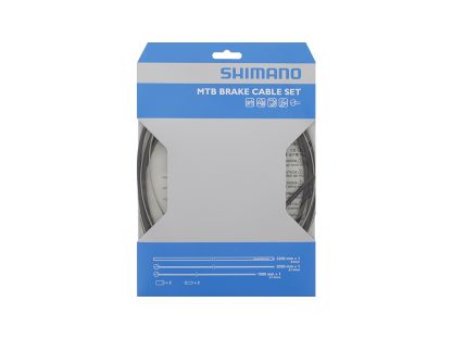 Shimano Bremsekabelsæt - MTB Rustfri - For-og bagbremsekabel komplet - Sort