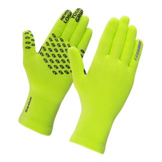 GripGrab Knitted Thermal Glove - Vandtætte vinterhandsker - Hi Vis Gul - Str. XL/XXL