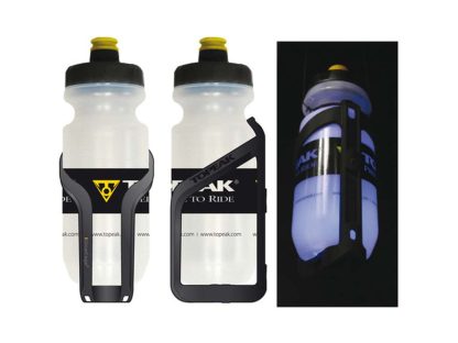 Topeak - IGlowCage flaskeholder med flaske - lysfunktioner