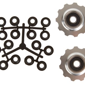 Pulleyhjul 11 tands i aluminium sølv med lukkede lejer - Shimano 9 og 10 gear