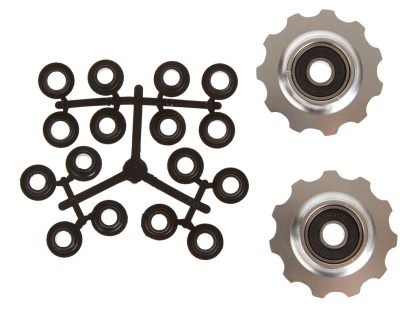 Pulleyhjul 11 tands i aluminium sølv med lukkede lejer - Shimano 9 og 10 gear