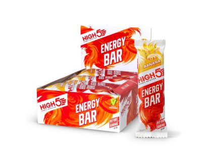 High5 Energy Bar - Energibar med banan - 1 kasse á 12 stk.