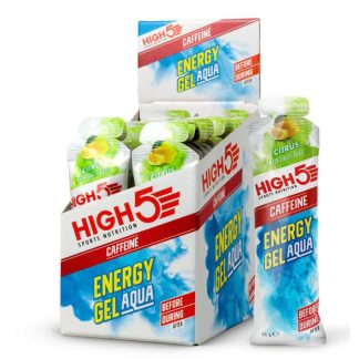 High5 Energy Gel Aqua - Energigel med citrus - Koffein - 1 kasse á 20 stk.