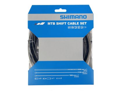 Shimano gearkabel sæt - sort til MTB/City Bike cykler