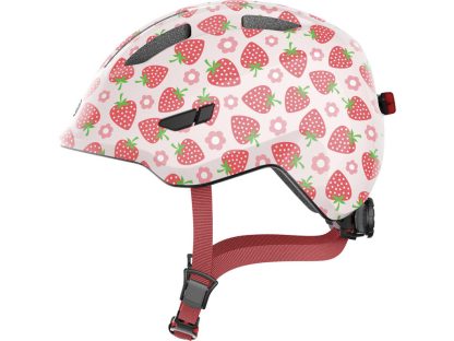 Abus Smiley 3.0 LED - Cykelhjelm til børn - Rose strawberry - Str. S