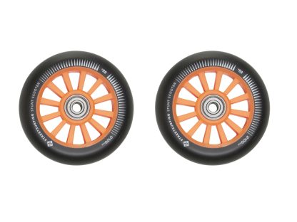 Streetsurfing - Nylon core hjul til løbehjul - 2 stk - 100mm - Orange/Sort