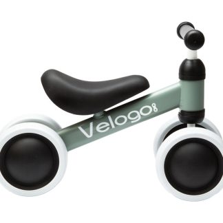 Velogo - Løbecykel fra 1 år - 4 hjul - Mat støvede grøn