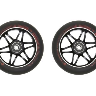 Streetsurfing - Aluminiums hjul til løbehjul - 2 stk - 110mm - Sort/Rød