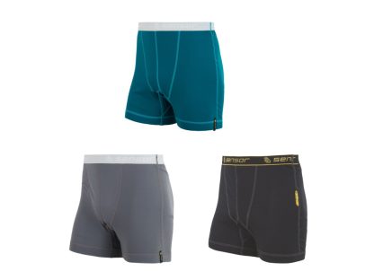 Sensor Double Face - Boxer shorts - 3 pak - Sort/blå/grå - Str. M