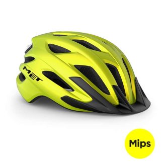 MET Crossover MIPS - Cykelhjelm - Mat lime gul - Str. 52-59 cm