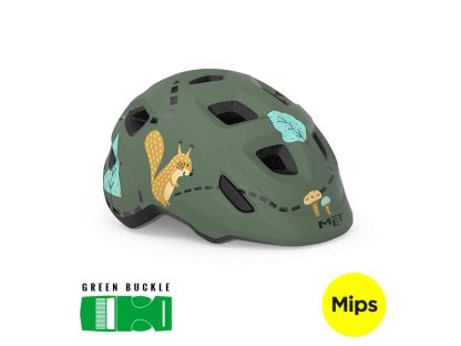 Met Hooray MIPS - Børnecykelhjelm - Green forest/glossy - Str. 52-55 cm