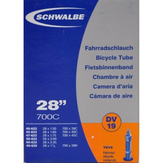 Schwalbe slange 700x38-62c & 27/29"med almindelig ventil DV19