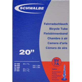 Schwalbe slange 20 x 1 3/8 med Racer ventil SV7A