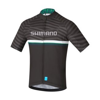 Shimano Team Junior - Cykeltrøje med korte ærmer - Blå/Grøn - Str. Medium