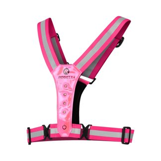Rogelli - Sports LED vest - Pink - One size