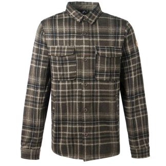 Whistler - Dewey M Checked Fleece Shirt - Skjorte - Forest Night - Str. L