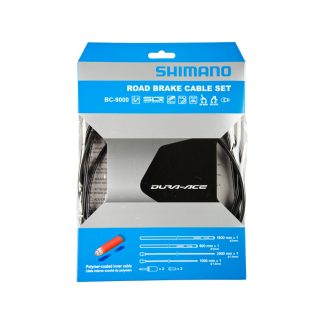 Shimano Dura Ace Bremsekabelsæt - Road Polymer - For-og bagbremsekabel komplet - Grå