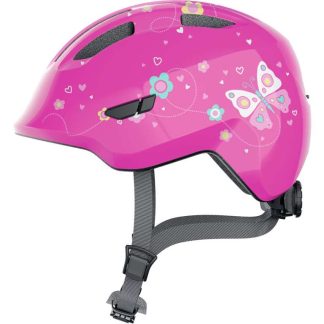 Abus Smiley 3.0 - Cykelhjelm til børn - Pink Butterfly - Str. 45-50 cm