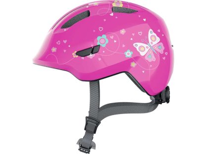 Abus Smiley 3.0 - Cykelhjelm til børn - Pink Butterfly - Str. 50-55 cm