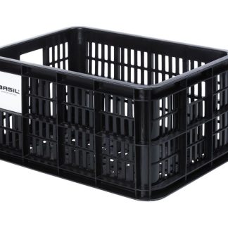 Basil Crate S - Plast kurv til MIK - Til opbevaring eller bagagebærer - Sort - 95% recycled material