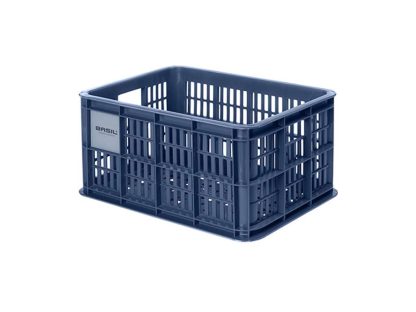 Basil Crate S - Plast kurv til MIK - Til opbevaring eller bagagebærer - Blå - 95% recycled material