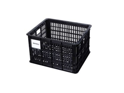 Basil Crate M - Plast kurv til MIK - Til opbevaring eller bagagebærer - Sort - 95% recycled material