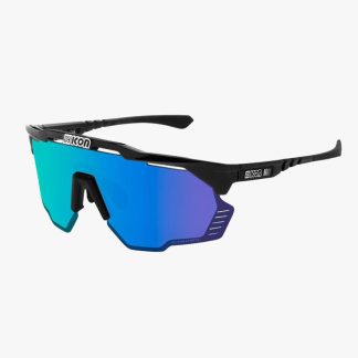 Scicon Aeroshade Kunken - Cykelbrille - Multimirror Blue / Black Gloss