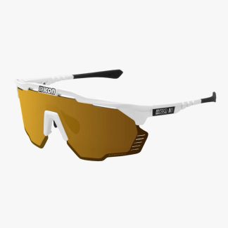 Scicon Aeroshade Kunken - Cykelbrille - Multimirror Bronze / White Gloss