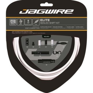 Jagwire Elite Sealed Gearkabelsæt med STS-EL - 2 stk - Hvid